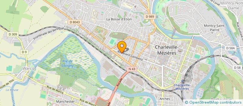 localisation de l'entreprise ASSOCIATION PASSE GOULETTE  CHARLEVILLE-MEZIERES