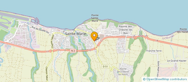 localisation de l'entreprise ASSOCIATION PASSE-PORT REUSSITE 974 à SAINTE-MARIE