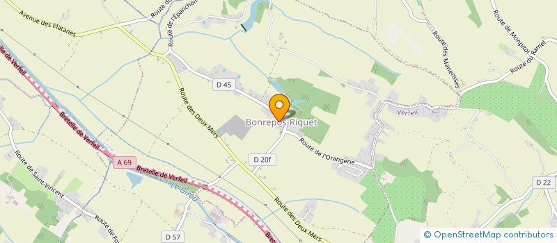 localisation de l'entreprise ASSOCIATION PASSION RIQUET DE MISE EN VALEUR ET DE SOUTIEN A LA COMMUNE DE BONREPOS RIQUET DANS SA STRATEGIE DE DEVELOPP  BONREPOS-RIQUET