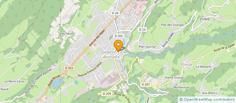 localisation de l'entreprise ASSOCIATION PASTORALE COMBE DE SAVOIE  VALGELON-LA ROCHETTE