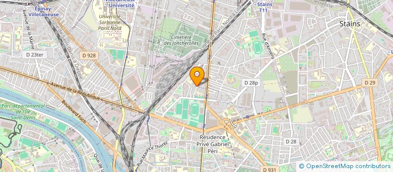 localisation de l'entreprise ASSOCIATION PASTORALE DES BAPTISTES INDEPENDANTS  SAINT-DENIS