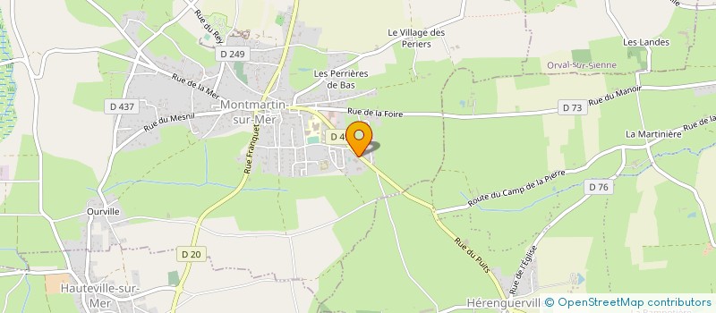 localisation de l'entreprise ASSOCIATION PASTORALE DES HAVRES DE LA COTE OUEST DU COTENTIN  REGNEVILLE-SUR-MER