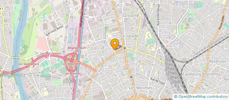 localisation de l'entreprise ASSOCIATION PENELOPE - AIDE A LA PRISE EN CHARGE PSYCHOLOGIQUE ET PSYCHOTHERAPEUTIQUE AMBULATOIRE  TOULOUSE