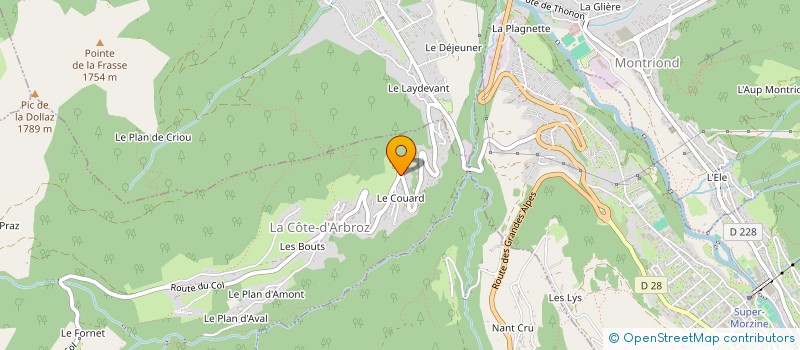 localisation de l'entreprise ASSOCIATION PERCE NEIGE à MONTRIOND