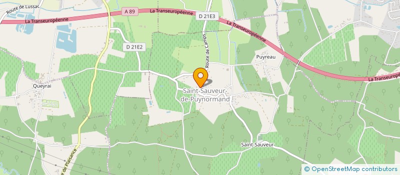 localisation de l'entreprise ASSOCIATION PETANQUE ET LOISIRS DE SAINT SAUVEUR DE PUYNORMAND  SAINT-SAUVEUR-DE-PUYNORMAND
