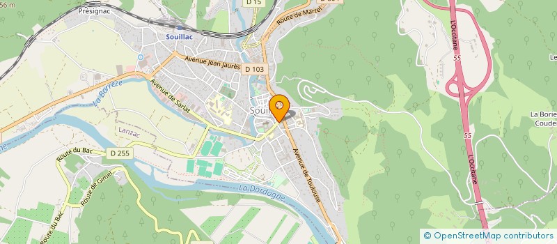 localisation de l'entreprise ASSOCIATION PETANQUE SOUILLAGUAISE  SOUILLAC