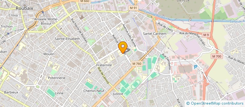 localisation de l'entreprise ASSOCIATION PIERRE DE RONSARD  ROUBAIX