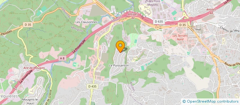 localisation de l'entreprise ASSOCIATION PIERRE-PHILIPPE BAUZIN  VALLAURIS