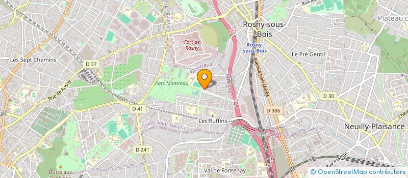 localisation de l'entreprise ASSOCIATION PLAISIR DE VIVRE à MONTREUIL