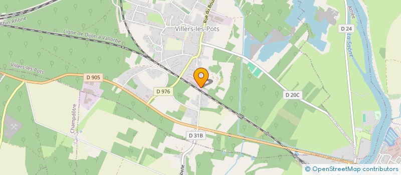 localisation de l'entreprise ASSOCIATION PLATEFORME DE LA REGION BOURGOGNE FRANCHE-COMTE ET HAUTE-MARNE  VILLERS-LES-POTS