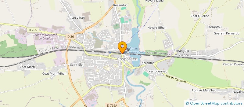 localisation de l'entreprise ASSOCIATION PLAY UP  ROSPORDEN