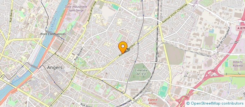 localisation de l'entreprise ASSOCIATION PLEIN CHAMP (CREATION SONORE CONTEMPORAINE ET TRANSDISCIPLINAIRE) à ANGERS