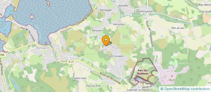 localisation de l'entreprise ASSOCIATION PLEUMEUR CONTRY ET DANSES  PLEUMEUR-BODOU