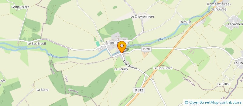 localisation de l'entreprise ASSOCIATION PLUME ET TOILE à ARMENTIERES-SUR-AVRE