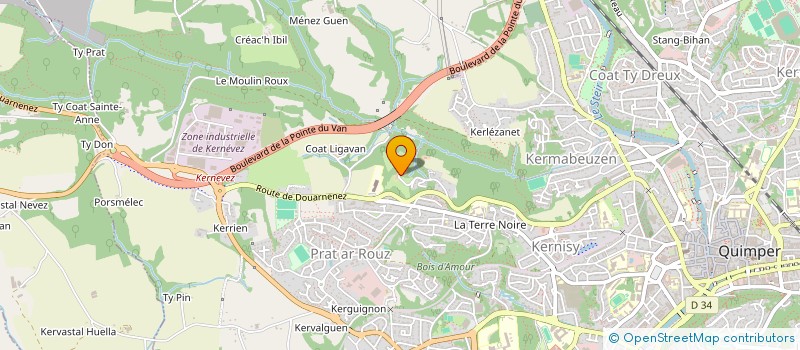 localisation de l'entreprise ASSOCIATION POCH AN TOER  QUIMPER