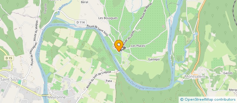 localisation de l'entreprise ASSOCIATION POIESIS, CREATION, DIFFUSION ET PRODUCTION ARTISTIQUE EN MILIEU RURAL  CREYSSE