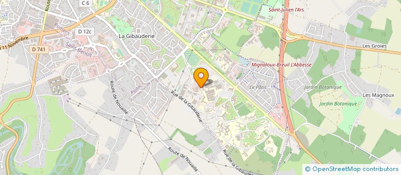 localisation de l'entreprise ASSOCIATION POITEVINE POUR LA REHABILITATION DES APHASIQUES à POITIERS