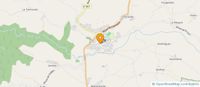 localisation de l'entreprise ASSOCIATION POP'DANSE  TAUVES