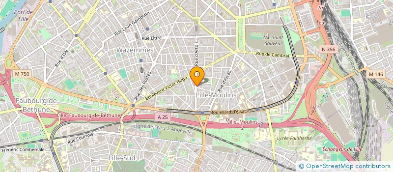 localisation de l'entreprise ASSOCIATION POP'N'ART à LILLE