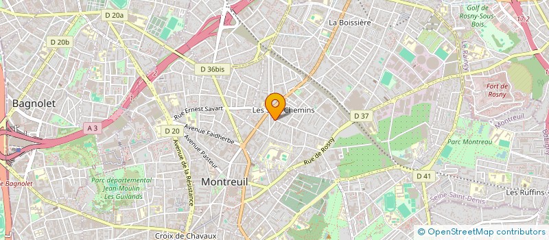 localisation de l'entreprise ASSOCIATION POPPYDOG à MONTREUIL