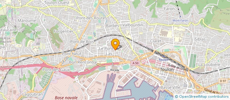 localisation de l'entreprise ASSOCIATION POPULAIRE SAINT ROCH - UDV  TOULON