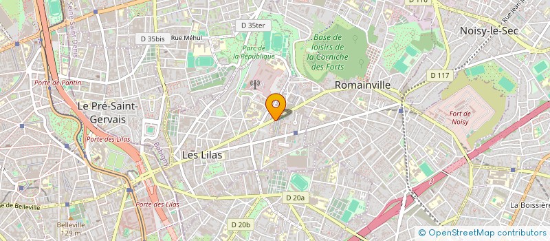 localisation de l'entreprise ASSOCIATION POTES EN GALERE à LES LILAS