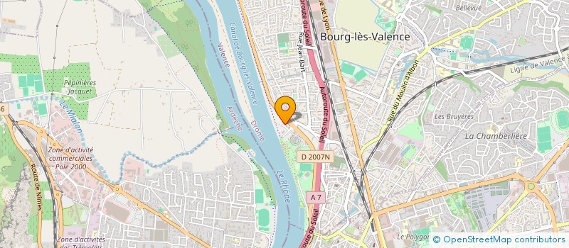 localisation de l'entreprise ASSOCIATION POUR ADULTES ET JEUNES HANDICAPES DE LA DROME à BOURG-LES-VALENCE