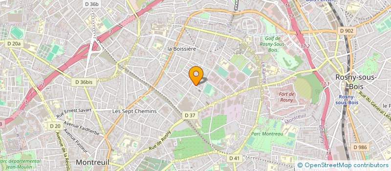 localisation de l'entreprise ASSOCIATION POUR AVENIR AUTISTES ADULTES à MONTREUIL