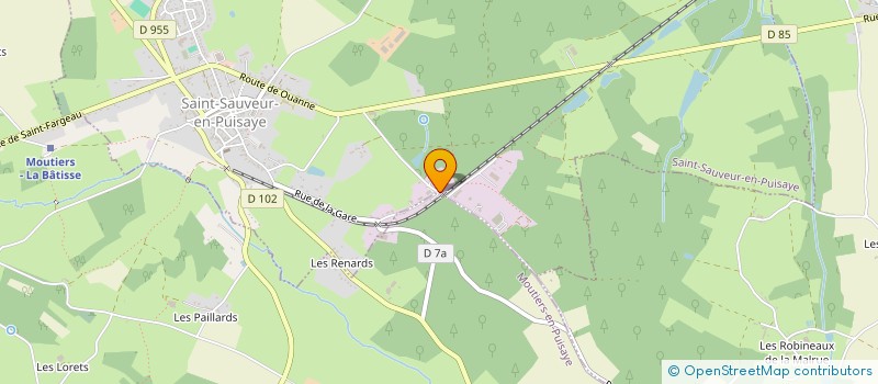 localisation de l'entreprise ASSOCIATION POUR BATIR RENOVER INNOVER SAINEMENT (ABRIS)  SAINT-SAUVEUR-EN-PUISAYE