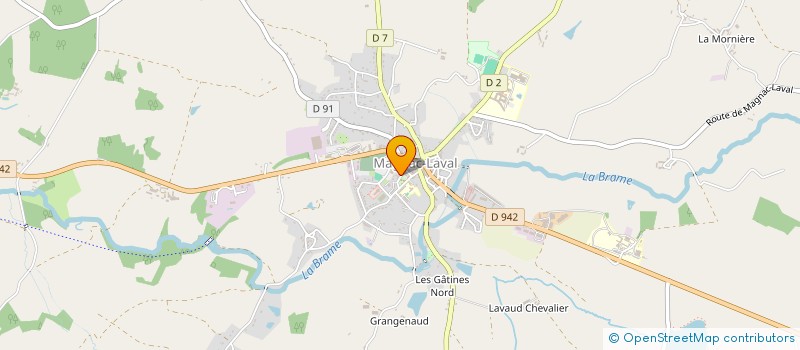 localisation de l'entreprise ASSOCIATION POUR HONORER LA MEMOIRE DES SOLDATS DU 338 REGIMENT D'INFANTERIE DE RESERVE RECRUTE A MAGNAC-LAVAL à MAGNAC-LAVAL