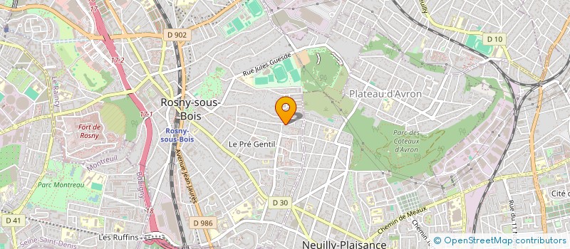localisation de l'entreprise ASSOCIATION POUR L'AMELIORATION DE LA SECURITE ET DE L'ENVIRONNEMENT  ROSNY-SOUS-BOIS