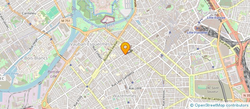 localisation de l'entreprise ASSOCIATION POUR L'AMELIORATION DES CONDITIONS DE TRAVAIL EN REGION HAUTS DE FRANCE à LILLE