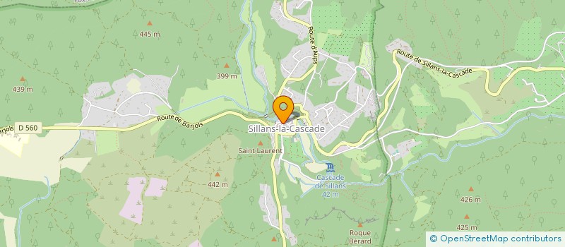 localisation de l'entreprise ASSOCIATION POUR L'AMELIORATION DU CADRE DE VIE PROTECTION DE LA NATURE ET DE L'ENVIRONNEMENT DE SILLANS  SILLANS-LA-CASCADE