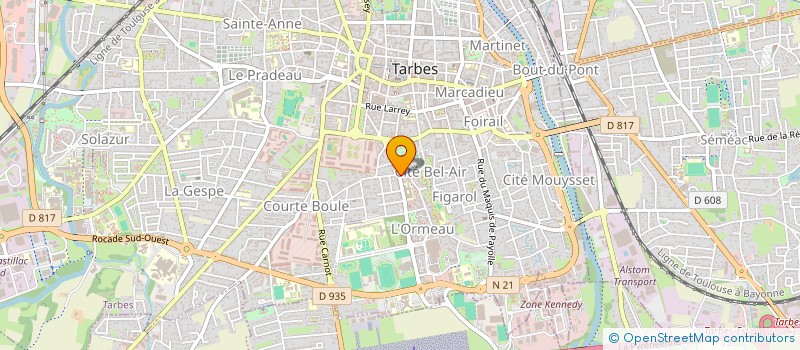 localisation de l'entreprise ASSOCIATION POUR L'ANIMATION DE BEL AIR à TARBES