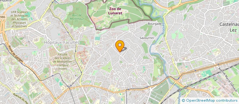 localisation de l'entreprise ASSOCIATION POUR L'ANIMATION DE LA VILLA DES CENT REGARDS à MONTPELLIER
