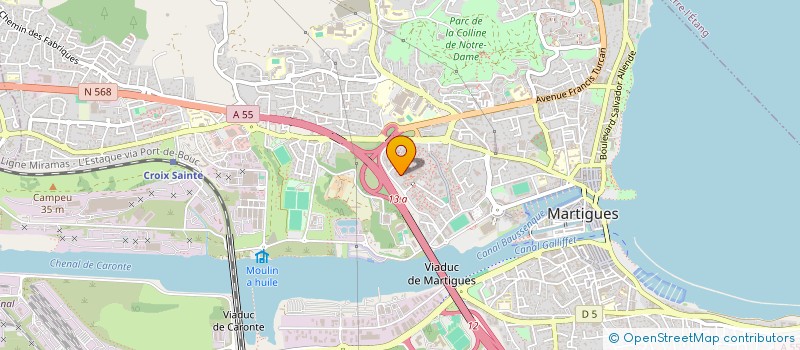 localisation de l'entreprise ASSOCIATION POUR L'ANIMATION DES CENTRES SOCIAUX à MARTIGUES