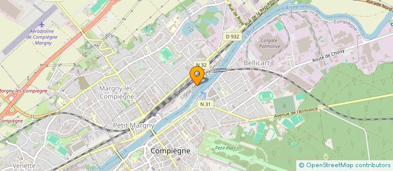 localisation de l'entreprise ASSOCIATION POUR L'ANIMATION DU BORD DE L'EAU  MARGNY-LES-COMPIEGNE