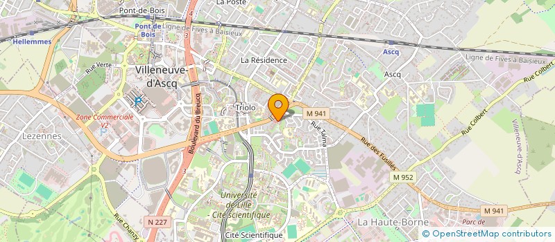 localisation de l'entreprise ASSOCIATION POUR L'ANIMATION DU TRIOLO à VILLENEUVE-D'ASCQ