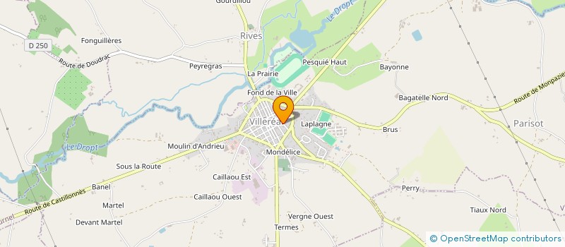 localisation de l'entreprise ASSOCIATION POUR L ANIMATION ET L EDUCATION PERMANENTE PAR L IMAGE ET LE SON  VILLEREAL