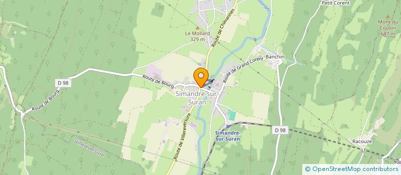 localisation de l'entreprise ASSOCIATION POUR L'ANIMATION ET LA SAUVEGARDE DES SITES RELIGIEUX DE NIVIGNE ET SURAN ET SIMANDRE SUR SURAN  SIMANDRE-SUR-SURAN