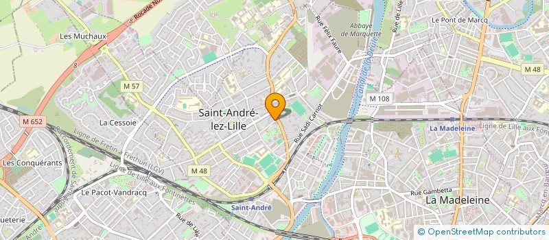 localisation de l'entreprise ASSOCIATION POUR L'ARCHEOLOGIE DES SITES DES CONFLITS RECENTS ARMES à SAINT-ANDRE-LEZ-LILLE