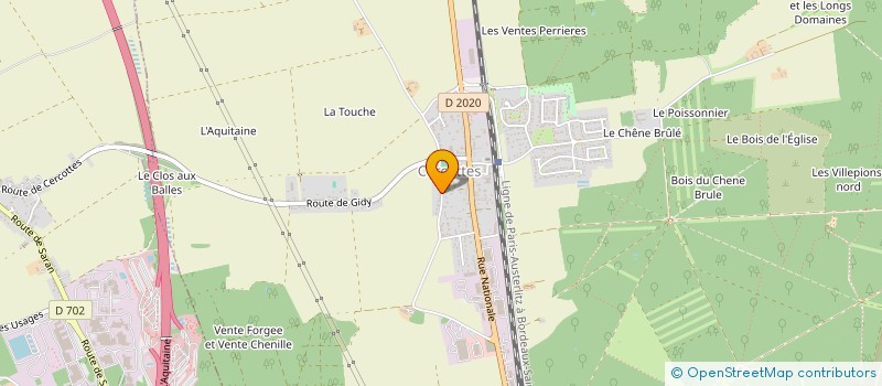 localisation de l'entreprise ASSOCIATION POUR L ASSISTANCE AUX SINISTRES DU LOIRET  CERCOTTES