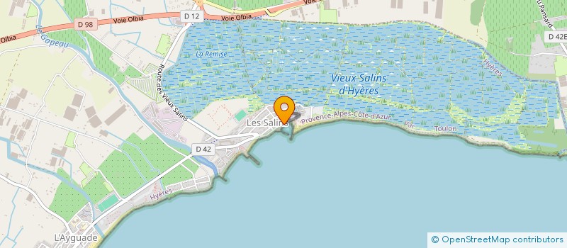 localisation de l'entreprise ASSOCIATION POUR L'AVENIR DES PECHEURS PROFESSIONNELS DES SALINS (PECHEURS PROFESSIONNELS SALINOIS)  HYERES