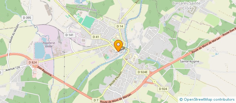 localisation de l'entreprise ASSOCIATION POUR L ECOCONSTRUCTION ET LA RESTAURATION DU BATI ANCIEN  TARTAS