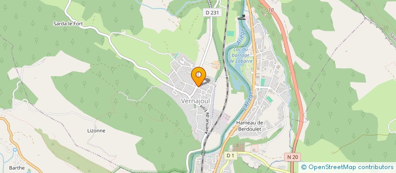 localisation de l'entreprise ASSOCIATION POUR L'ECOLE LAIQUE DE BAULOU / VERNAJOUL à VERNAJOUL