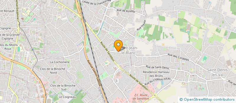 localisation de l'entreprise ASSOCIATION POUR L'EDUCATION ET L'ENSEIGNEMENT DE LA JEUNESSE ORLEANAISE à SAINT-JEAN-LE-BLANC