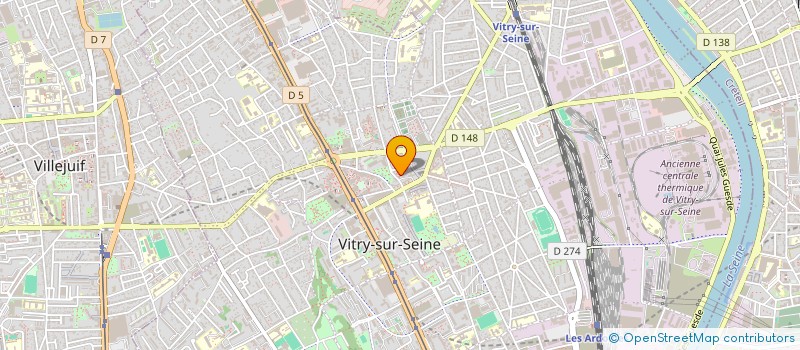 localisation de l'entreprise ASSOCIATION POUR L'EMPLOI ET LE SOLIDARITE VITRY SUR SEINE à VITRY-SUR-SEINE