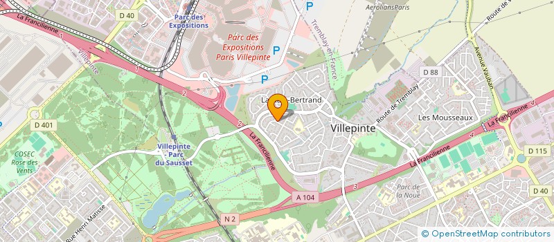 localisation de l'entreprise ASSOCIATION POUR L EQUITATION LIBRE à VILLEPINTE