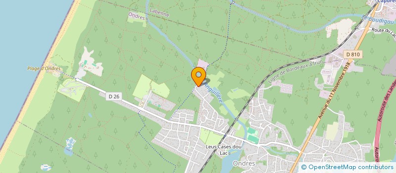 localisation de l'entreprise ASSOCIATION POUR L'EVEIL A L'APICULTURE DIT LE RUCHER PEDAGOGIQUE DU SEIGNANX  ONDRES