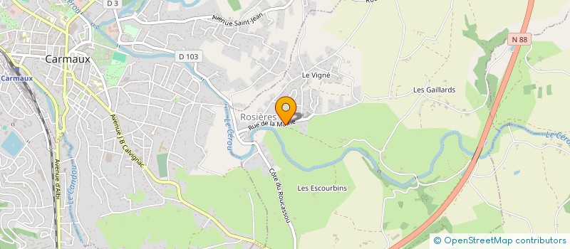 localisation de l'entreprise ASSOCIATION POUR L'HISTOIRE DES MINES DU CARAMUSIN à BLAYE LES MINES